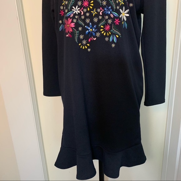 Zara Embroidered Front Daisy Floral Raffle Hem Slip Dress - Picture 13 of 16